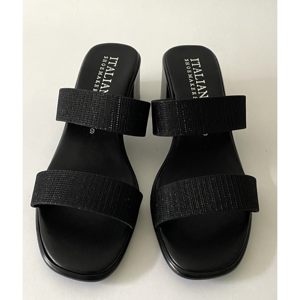 Italian Shoemakers Frannie Womens Sz 9 Chunky Block Heel Strapped Sandal Formal